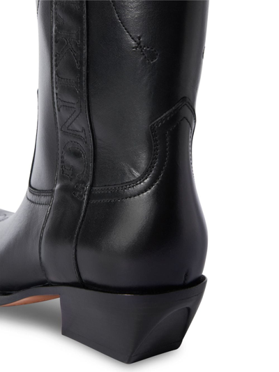 Off-white For Walking Leather Boots In Black