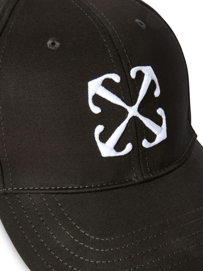Off-white Arrows-embroidered Cap In Black