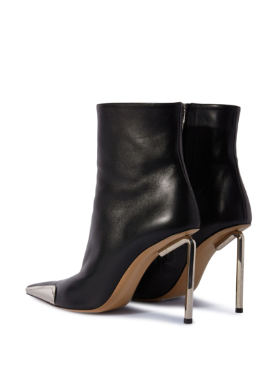 Off-white Allen Key Pointed-toe Ankle Boots In Black