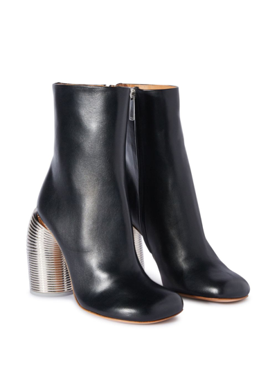 Off-white Silver Spring Ankle Boot In Black