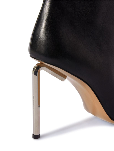 Off-white Allen Key Pointed-toe Ankle Boots In Black