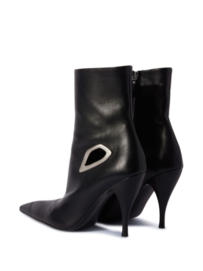 Shop Off-white Crescent Ankle Boots In Black