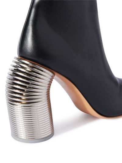 Off-white Silver Spring Ankle Boot In Black