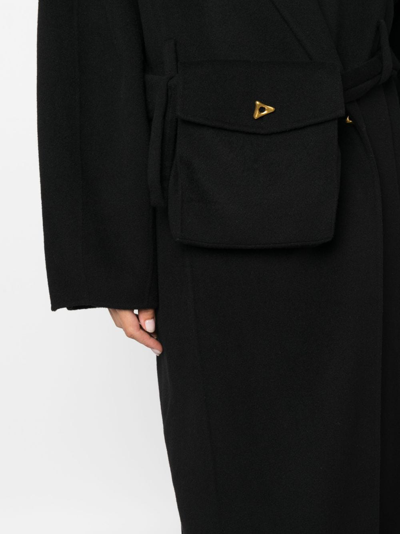 Shop Aeron Hutton Wool-silk Coat In Black