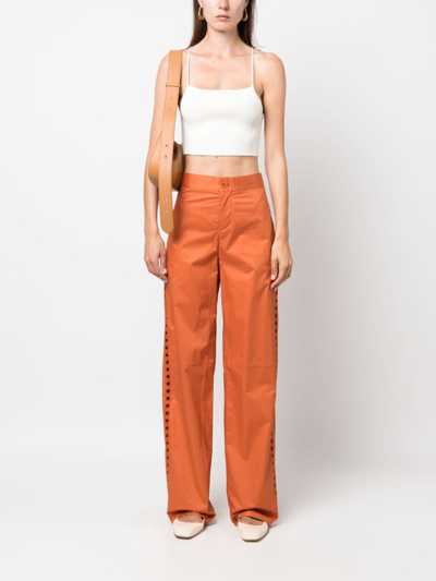 Shop Aeron Strato Wide-leg Trousers In Orange