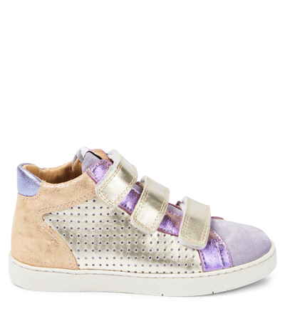 Shop Pom D'api Easy Top Leather Sneakers In Multicoloured