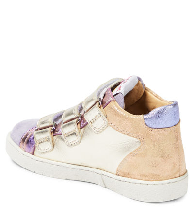 Pom D'api Easy Top Leather Sneakers In Multicoloured