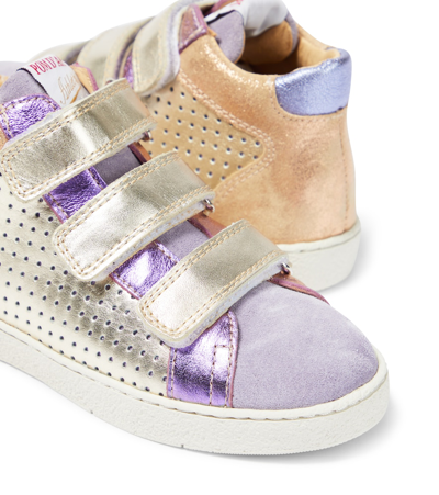 Pom D'api Easy Top Leather Sneakers In Multicoloured