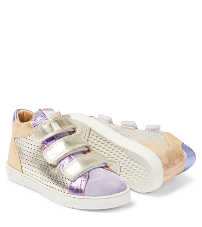 Pom D'api Easy Top Leather Sneakers In Multicoloured
