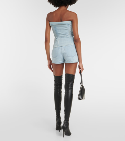 Shop Dion Lee Denim Corset In Blue