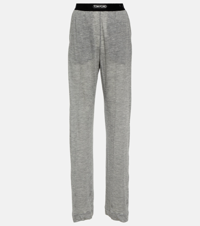 Shop Tom Ford Cashmere Pajama Pants In Grey