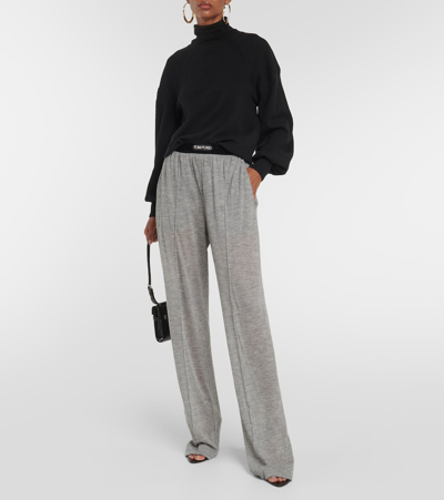 Shop Tom Ford Cashmere Pajama Pants In Grey