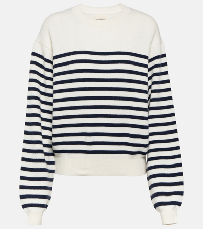 Shop Khaite Viola Cashmere-blend Sweater In White