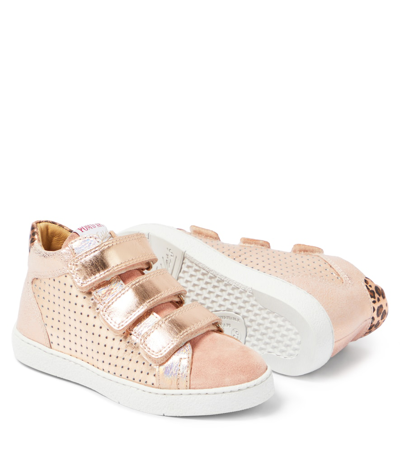 Pom D'api Easy Top Leather Sneakers In Multicoloured