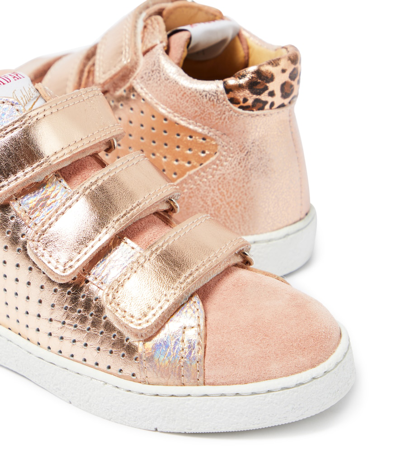 Pom D'api Easy Top Leather Sneakers In Multicoloured