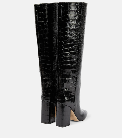 Paris Texas Anja Boot 70 High Heels Boots In Black Leather In Black