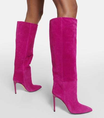 Shop Paris Texas Suede Knee-high Boots In Pink