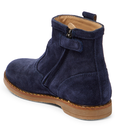 Shop Pom D'api Trip Arty Suede Ankle Boots In Blue