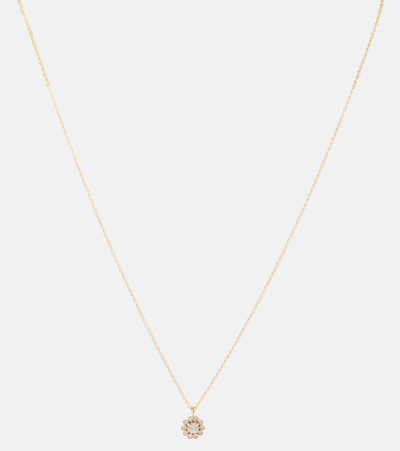 Shop Sophie Bille Brahe Soleil Simple 18kt Gold Necklace With Diamonds