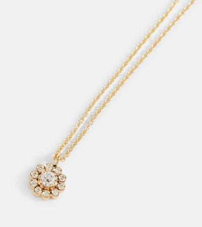 Shop Sophie Bille Brahe Soleil Simple 18kt Gold Necklace With Diamonds
