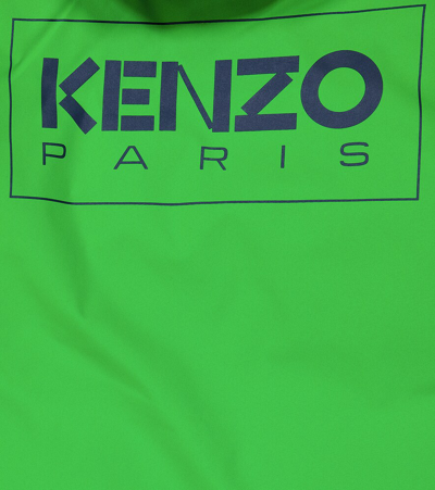 Shop Kenzo Logo Down Jacket In Green