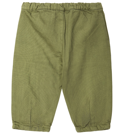 Shop Bobo Choses Baby Printed Cotton Pants In Green