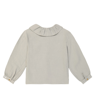Donsje Evy Cotton Blouse In Blue