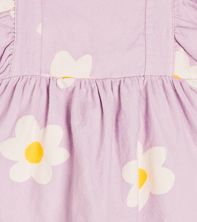 Bobo Choses Baby Floral Cotton Playsuit In Purple