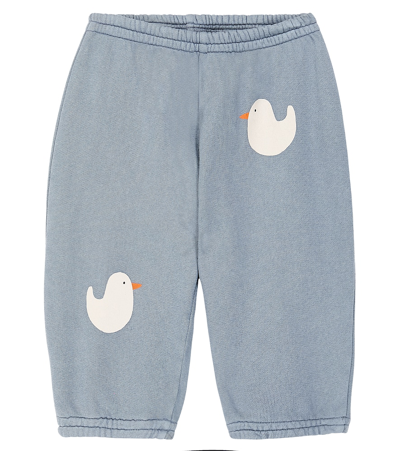 Shop Bobo Choses Baby Printed Cotton Jersey Sweatpants In Blue