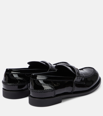 Shop Miu Miu Patent Leather Loafers In Black