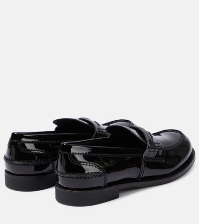 Miu Miu Women's Leather Loafers In Black