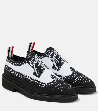 Shop Thom Browne Knit Brogues In Multicoloured