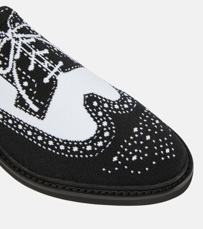 Shop Thom Browne Knit Brogues In Multicoloured