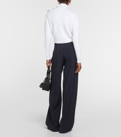 Prada High-neck Wool Sweater In Black