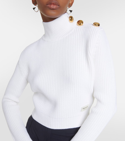 Prada High-neck Wool Sweater In Black