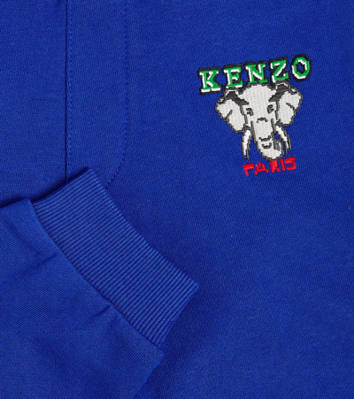 Shop Kenzo Cotton Jersey Sweatpants In Blue