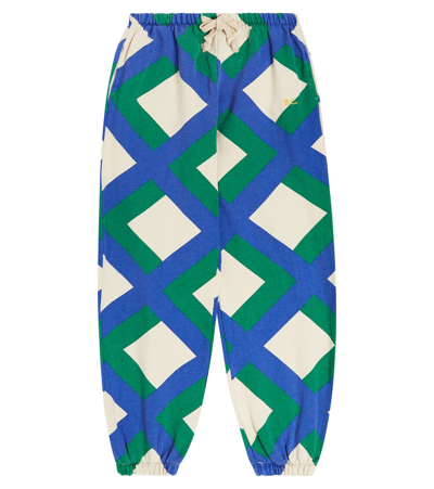 Shop Bobo Choses Checked Cotton Jersey Sweatpants In Multicoloured