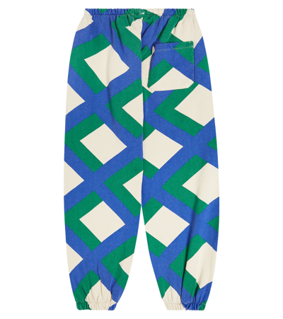 Shop Bobo Choses Checked Cotton Jersey Sweatpants In Multicoloured
