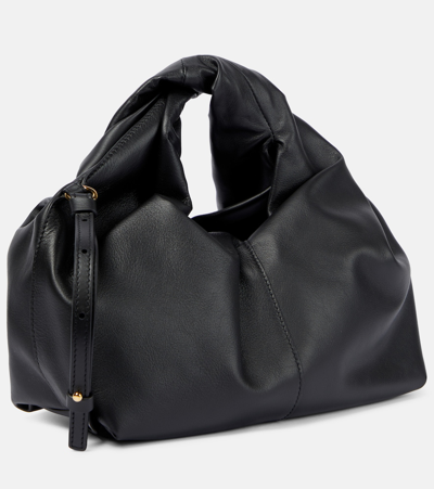 Shop Jw Anderson Twister Mini Leather Tote Bag In Black