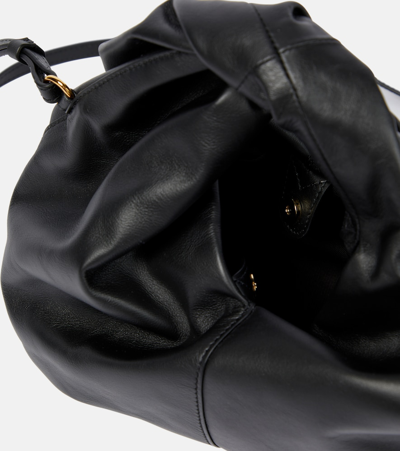 Shop Jw Anderson Twister Mini Leather Tote Bag In Black