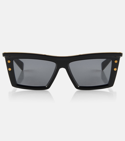 Shop Balmain B-vii Square Sunglasses In Black