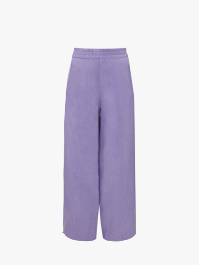 Shop Jw Anderson Wide Leg Trousers In Purple