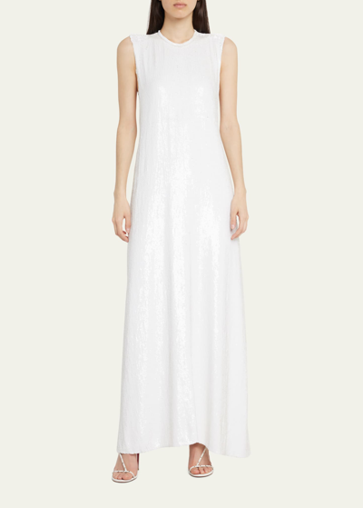 Shop Proenza Schouler Faceted Sequin Dress With Twist Back Detail In White