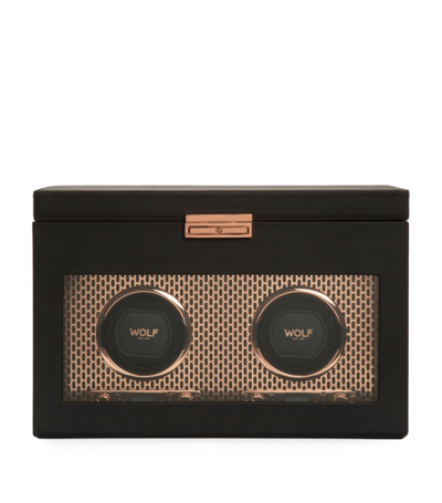 Shop Wolf Axis Double Watch Winder With Storage In Multi