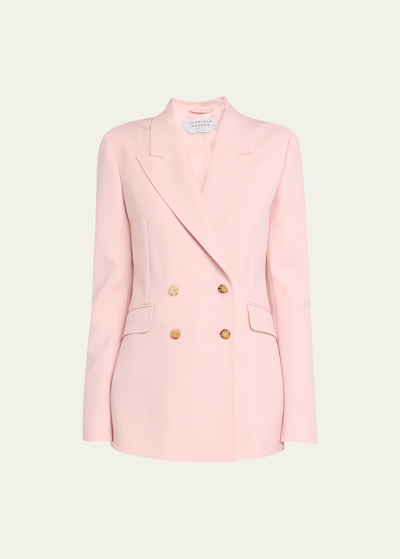 Shop Gabriela Hearst Angela Wool Blazer Jacket In Blush