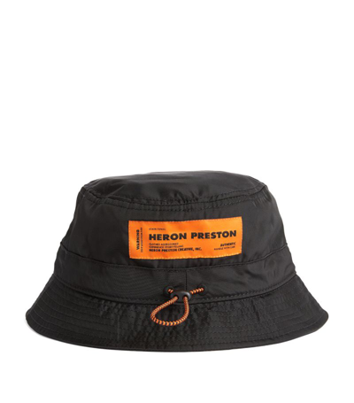 Shop Heron Preston Hpny Logo Bucket Hat In Black