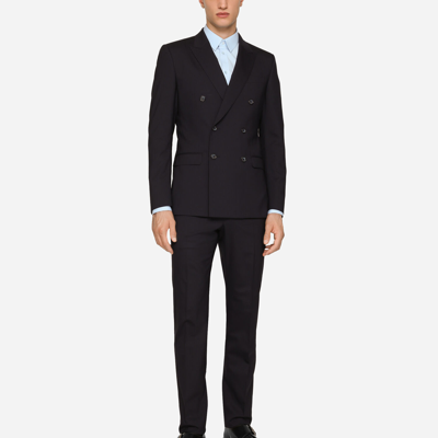 Dolce & Gabbana Gold Fit Shirt In Cotton In Azure