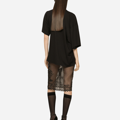 Dolce & Gabbana Asymmetrically Designed T-shirt In Black