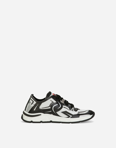 Shop Dolce & Gabbana Technical Fabric Fast Sneakers In Multicolor