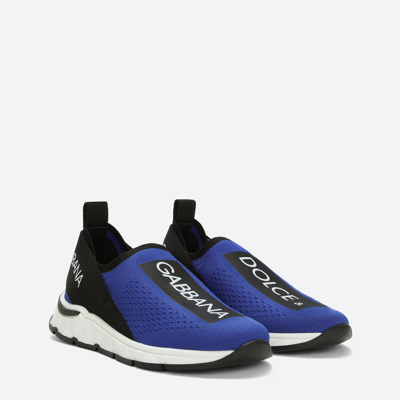 Shop Dolce & Gabbana Stretch Mesh Sorrento 2.0 Sneakers In Blue